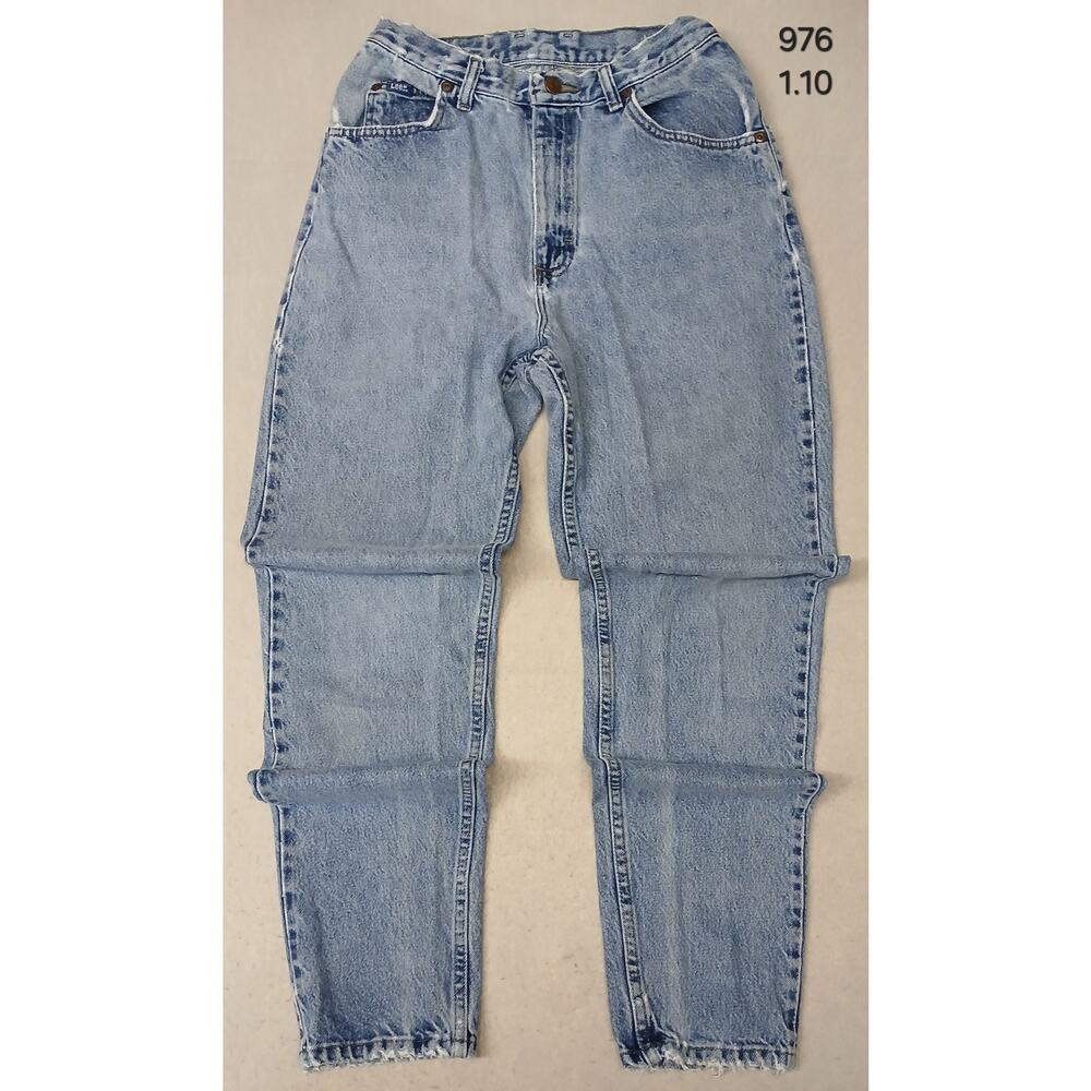 Lee (10L) Vintage High Rise Tapered Leg Blue Denim Jeans